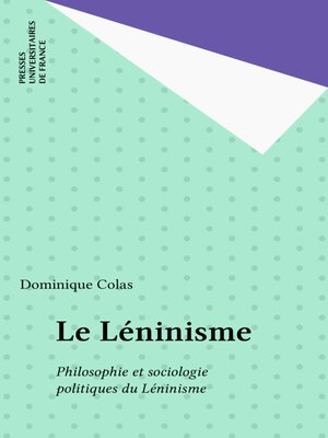 cover image of Le Léninisme